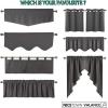 imageNICETOWN Blackout Window Treatment Pole Pocket Kitchen Tier Curtains Tailored Scalloped ValanceSwags for Living Room One Pair 36 Wide by 63inches Long Each Panel GreyBaby Pink