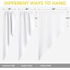 imageNICETOWN Blackout Window Treatment Pole Pocket Kitchen Tier Curtains Tailored Scalloped ValanceSwags for Living Room One Pair 36 Wide by 63inches Long Each Panel GreyPure White
