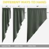 imageNICETOWN Blackout Window Treatment Pole Pocket Kitchen Tier Curtains Tailored Scalloped ValanceSwags for Living Room One Pair 36 Wide by 63inches Long Each Panel GreyDark Mallard