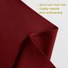 imageNICETOWN Blackout Window Treatment Pole Pocket Kitchen Tier Curtains Tailored Scalloped ValanceSwags for Living Room One Pair 36 Wide by 63inches Long Each Panel GreyBurgundy Red