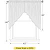imageNICETOWN Blackout Window Treatment Pole Pocket Kitchen Tier Curtains Tailored Scalloped ValanceSwags for Living Room One Pair 36 Wide by 63inches Long Each Panel GreyGrey