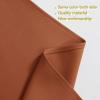 imageNICETOWN Blackout Window Treatment Pole Pocket Kitchen Tier Curtains Tailored Scalloped ValanceSwags for Living Room One Pair 36 Wide by 63inches Long Each Panel GreyBurnt Orange