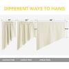 imageNICETOWN Blackout Window Treatment Pole Pocket Kitchen Tier Curtains Tailored Scalloped ValanceSwags for Living Room One Pair 36 Wide by 63inches Long Each Panel GreyLight Beige