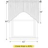 imageNICETOWN Blackout Window Treatment Pole Pocket Kitchen Tier Curtains Tailored Scalloped ValanceSwags for Living Room One Pair 36 Wide by 63inches Long Each Panel GreyGrey