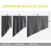 imageNICETOWN Blackout Window Treatment Pole Pocket Kitchen Tier Curtains Tailored Scalloped ValanceSwags for Living Room One Pair 36 Wide by 63inches Long Each Panel GreyGrey