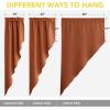 imageNICETOWN Blackout Window Treatment Pole Pocket Kitchen Tier Curtains Tailored Scalloped ValanceSwags for Living Room One Pair 36 Wide by 63inches Long Each Panel GreyBurnt Orange