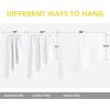 imageNICETOWN Blackout Window Treatment Pole Pocket Kitchen Tier Curtains Tailored Scalloped ValanceSwags for Living Room One Pair 36 Wide by 63inches Long Each Panel GreyPure White