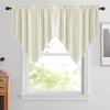 imageNICETOWN Blackout Window Treatment Pole Pocket Kitchen Tier Curtains Tailored Scalloped ValanceSwags for Living Room One Pair 36 Wide by 63inches Long Each Panel GreyLight Beige