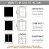 imageNICETOWN Door Curtains for Kitchen Short Blackout Curtains 72 inch Long Self Adhesive Portable Window Cover for Front French Door Adjustable Shade for Glass 1 PC 26quot W x 72quot L GreyBlack