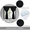 imageNICETOWN Door Curtains for Kitchen Short Blackout Curtains 72 inch Long Self Adhesive Portable Window Cover for Front French Door Adjustable Shade for Glass 1 PC 26quot W x 72quot L GreyBlack