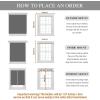 imageNICETOWN Door Curtains for Kitchen Short Blackout Curtains 72 inch Long Self Adhesive Portable Window Cover for Front French Door Adjustable Shade for Glass 1 PC 26quot W x 72quot L GreyGrey
