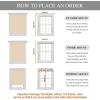 imageNICETOWN Door Curtains for Kitchen Short Blackout Curtains 72 inch Long Self Adhesive Portable Window Cover for Front French Door Adjustable Shade for Glass 1 PC 26quot W x 72quot L GreyBiscotti Beige