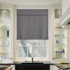 imageNICETOWN Door Curtains for Kitchen Short Blackout Curtains 72 inch Long Self Adhesive Portable Window Cover for Front French Door Adjustable Shade for Glass 1 PC 26quot W x 72quot L GreyGrey