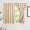 imageNICETOWN Door Curtains for Kitchen Short Blackout Curtains 72 inch Long Self Adhesive Portable Window Cover for Front French Door Adjustable Shade for Glass 1 PC 26quot W x 72quot L GreyBiscotti Beige
