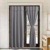 imageNICETOWN Door Curtains for Kitchen Short Blackout Curtains 72 inch Long Self Adhesive Portable Window Cover for Front French Door Adjustable Shade for Glass 1 PC 26quot W x 72quot L GreyGrey