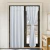 imageNICETOWN Door Curtains for Kitchen Short Blackout Curtains 72 inch Long Self Adhesive Portable Window Cover for Front French Door Adjustable Shade for Glass 1 PC 26quot W x 72quot L GreyGreyish White