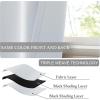 imageNICETOWN Door Curtains for Kitchen Short Blackout Curtains 72 inch Long Self Adhesive Portable Window Cover for Front French Door Adjustable Shade for Glass 1 PC 26quot W x 72quot L GreyGreyish White
