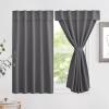imageNICETOWN Door Curtains for Kitchen Short Blackout Curtains 72 inch Long Self Adhesive Portable Window Cover for Front French Door Adjustable Shade for Glass 1 PC 26quot W x 72quot L GreyGrey