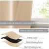 imageNICETOWN Door Curtains for Kitchen Short Blackout Curtains 72 inch Long Self Adhesive Portable Window Cover for Front French Door Adjustable Shade for Glass 1 PC 26quot W x 72quot L GreyBiscotti Beige