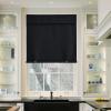 imageNICETOWN Door Curtains for Kitchen Short Blackout Curtains 72 inch Long Self Adhesive Portable Window Cover for Front French Door Adjustable Shade for Glass 1 PC 26quot W x 72quot L GreyBlack