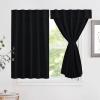 imageNICETOWN Door Curtains for Kitchen Short Blackout Curtains 72 inch Long Self Adhesive Portable Window Cover for Front French Door Adjustable Shade for Glass 1 PC 26quot W x 72quot L GreyBlack
