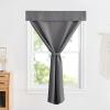imageNICETOWN Door Curtains for Kitchen Short Blackout Curtains 72 inch Long Self Adhesive Portable Window Cover for Front French Door Adjustable Shade for Glass 1 PC 26quot W x 72quot L GreyGrey