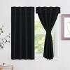 imageNICETOWN Door Curtains for Kitchen Short Blackout Curtains 72 inch Long Self Adhesive Portable Window Cover for Front French Door Adjustable Shade for Glass 1 PC 26quot W x 72quot L GreyBlack