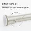 imageNICETOWN Doorway Curtain Rod for Window 28quot to 48quot Premium Tension Curtain Rod Without Drilling Rust Free and NonFall Down Doorway Cupboard Short Tension Pole Black 28quot  48quotSatin Nickel