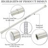 imageNICETOWN Doorway Curtain Rod for Window 28quot to 48quot Premium Tension Curtain Rod Without Drilling Rust Free and NonFall Down Doorway Cupboard Short Tension Pole Black 28quot  48quotSatin Nickel