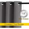 imageNICETOWN Gray Blackout Curtains for Bedroom 84 inches Long  Thermal Drapes Grommet Room Darkening Curtains Noise Reducing Window Treatments for Living Room 2 Panels W52 x L84 Grey