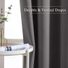 imageNICETOWN Gray Blackout Curtains for Bedroom 84 inches Long  Thermal Drapes Grommet Room Darkening Curtains Noise Reducing Window Treatments for Living Room 2 Panels W52 x L84 Grey