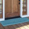 imageNICETOWN Grey Bathroom Rug Extra Thick Indoor Outdoor Durable Doormat for Bathroom AntiSlip Soft Plush Chenille Shaggy Bath Mat Living Room Bedroom Mat Water Absorbent Floor Carpet 47 x 24Teal Blue