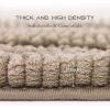 imageNICETOWN Grey Bathroom Rug Extra Thick Indoor Outdoor Durable Doormat for Bathroom AntiSlip Soft Plush Chenille Shaggy Bath Mat Living Room Bedroom Mat Water Absorbent Floor Carpet 47 x 24Taupe Brown