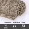 imageNICETOWN Grey Bathroom Rug Extra Thick Indoor Outdoor Durable Doormat for Bathroom AntiSlip Soft Plush Chenille Shaggy Bath Mat Living Room Bedroom Mat Water Absorbent Floor Carpet 47 x 24Taupe Brown
