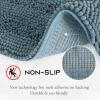 imageNICETOWN Grey Bathroom Rug Extra Thick Indoor Outdoor Durable Doormat for Bathroom AntiSlip Soft Plush Chenille Shaggy Bath Mat Living Room Bedroom Mat Water Absorbent Floor Carpet 47 x 24Stone Blue