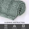 imageNICETOWN Grey Bathroom Rug Extra Thick Indoor Outdoor Durable Doormat for Bathroom AntiSlip Soft Plush Chenille Shaggy Bath Mat Living Room Bedroom Mat Water Absorbent Floor Carpet 47 x 24Sage Green
