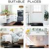 imageNICETOWN Grey Bathroom Rug Extra Thick Indoor Outdoor Durable Doormat for Bathroom AntiSlip Soft Plush Chenille Shaggy Bath Mat Living Room Bedroom Mat Water Absorbent Floor Carpet 47 x 24Black