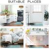 imageNICETOWN Grey Bathroom Rug Extra Thick Indoor Outdoor Durable Doormat for Bathroom AntiSlip Soft Plush Chenille Shaggy Bath Mat Living Room Bedroom Mat Water Absorbent Floor Carpet 47 x 24Eggshell Green