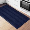 imageNICETOWN Grey Bathroom Rug Extra Thick Indoor Outdoor Durable Doormat for Bathroom AntiSlip Soft Plush Chenille Shaggy Bath Mat Living Room Bedroom Mat Water Absorbent Floor Carpet 47 x 24Navy