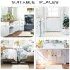 imageNICETOWN Grey Bathroom Rug Extra Thick Indoor Outdoor Durable Doormat for Bathroom AntiSlip Soft Plush Chenille Shaggy Bath Mat Living Room Bedroom Mat Water Absorbent Floor Carpet 47 x 24Cream