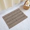 imageNICETOWN Grey Bathroom Rug Extra Thick Indoor Outdoor Durable Doormat for Bathroom AntiSlip Soft Plush Chenille Shaggy Bath Mat Living Room Bedroom Mat Water Absorbent Floor Carpet 47 x 24Taupe