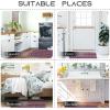 imageNICETOWN Grey Bathroom Rug Extra Thick Indoor Outdoor Durable Doormat for Bathroom AntiSlip Soft Plush Chenille Shaggy Bath Mat Living Room Bedroom Mat Water Absorbent Floor Carpet 47 x 24Greyish Purple