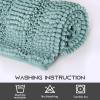 imageNICETOWN Grey Bathroom Rug Extra Thick Indoor Outdoor Durable Doormat for Bathroom AntiSlip Soft Plush Chenille Shaggy Bath Mat Living Room Bedroom Mat Water Absorbent Floor Carpet 47 x 24Eggshell Green
