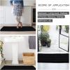 imageNICETOWN Grey Bathroom Rug Extra Thick Indoor Outdoor Durable Doormat for Bathroom AntiSlip Soft Plush Chenille Shaggy Bath Mat Living Room Bedroom Mat Water Absorbent Floor Carpet 47 x 24Black