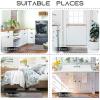 imageNICETOWN Grey Bathroom Rug Extra Thick Indoor Outdoor Durable Doormat for Bathroom AntiSlip Soft Plush Chenille Shaggy Bath Mat Living Room Bedroom Mat Water Absorbent Floor Carpet 47 x 24Dove Grey