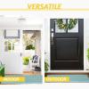 imageNICETOWN Grey Bathroom Rug Extra Thick Indoor Outdoor Durable Doormat for Bathroom AntiSlip Soft Plush Chenille Shaggy Bath Mat Living Room Bedroom Mat Water Absorbent Floor Carpet 47 x 24Eggshell Green