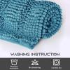 imageNICETOWN Grey Bathroom Rug Extra Thick Indoor Outdoor Durable Doormat for Bathroom AntiSlip Soft Plush Chenille Shaggy Bath Mat Living Room Bedroom Mat Water Absorbent Floor Carpet 47 x 24Teal Blue
