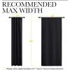 imageNICETOWN Halloween Black Blackout Curtain Blinds  Solid Thermal Insulated Window Treatment Blackout DrapesDraperies for Bedroom 2 Panels 42 inches Wide by 63 inches Long Black
