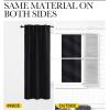 imageNICETOWN Halloween Black Blackout Living Room Curtains 84 inches Long Black Out Curtain Panels for Bedroom  Black Color W52 x L84 1 Pair Thermal Insulated Blackout Draperies Window Treatment