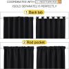 imageNICETOWN Halloween Black Blackout Living Room Curtains 84 inches Long Black Out Curtain Panels for Bedroom  Black Color W52 x L84 1 Pair Thermal Insulated Blackout Draperies Window Treatment